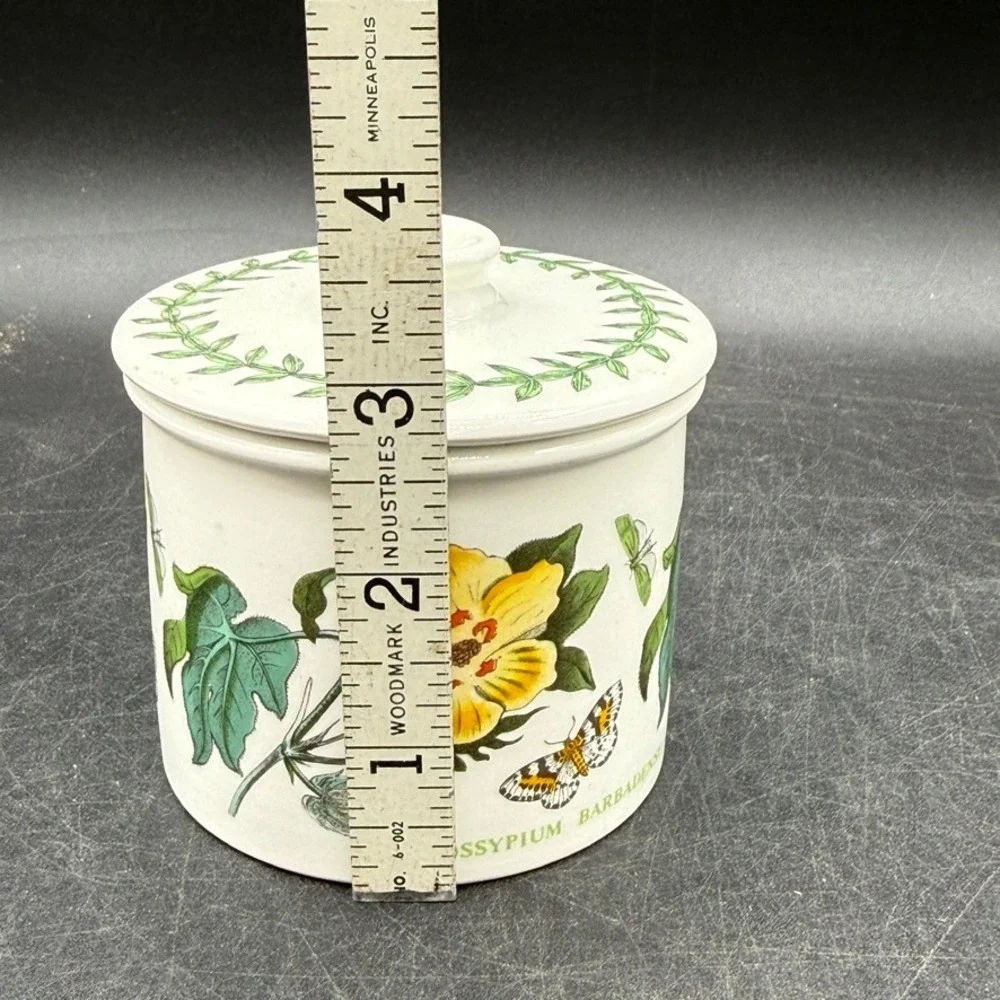 Portmeirion Botanic Garden Sugar Bowl Drum w/ Lid Cotton Creamer ForgetMeNot